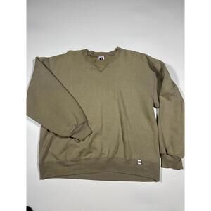 Vintage Russell Athletic Crewneck Sweatshirt Made USA Tan L